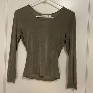 vintage tan long sleeve shirt